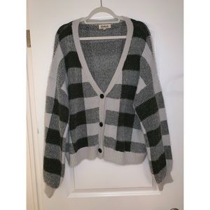 Listicle oversized button down sweater